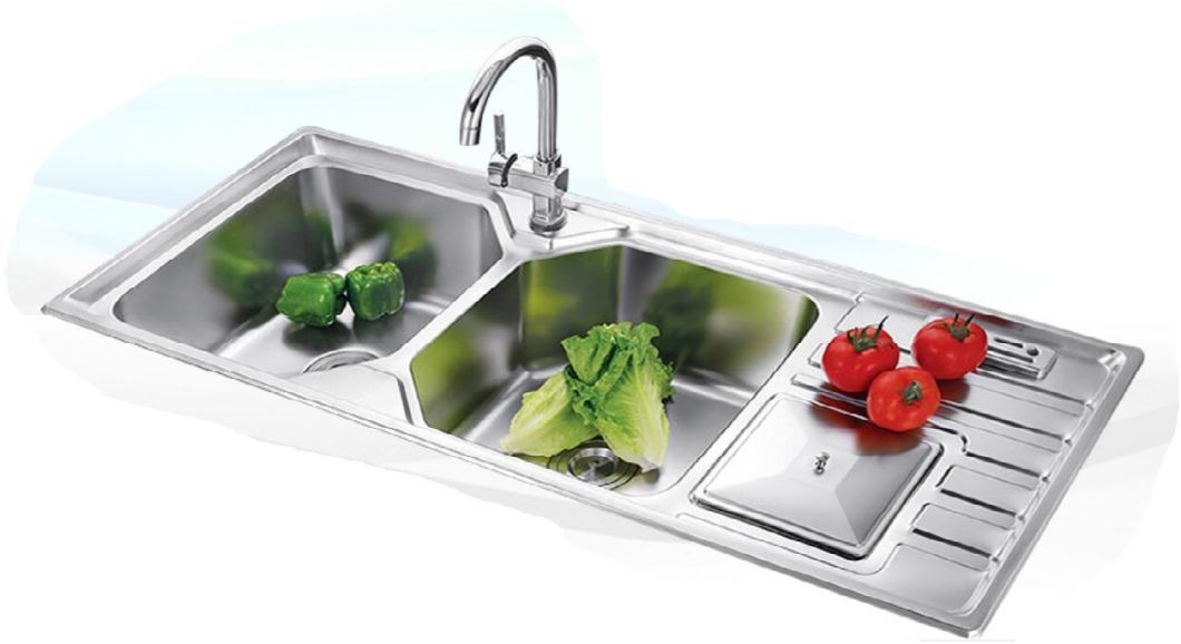 Stainless Steel Sink Bowl / Kitchen Washing Pot Export/Single Flume with Plate