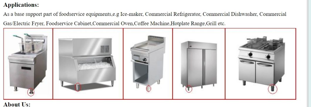 32*32mm Zamak Equipment Adjustable Leg with Flange