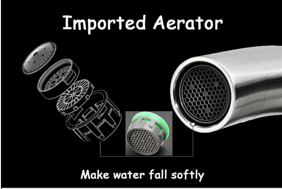 Hot Selling Hot Cold Water Single Handle SUS304 Stainless Steel Kitchen Sink Faucets Taps