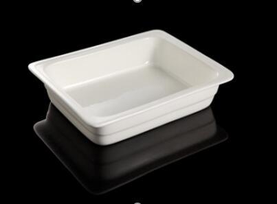 1/3 High Quality Commercial Kitchen Equipment Porcelain Divided Food Gn Pan