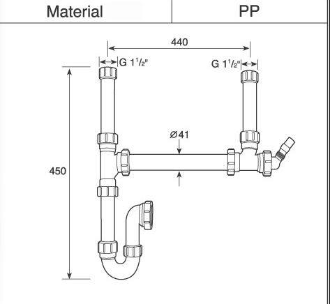 Kitchen Sink Drain Pipe Kit