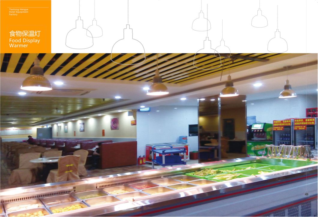 Catering Decorations Restauarnt Food Warmer Colorful Single Head Hanging Food Heat Buffet Lamp