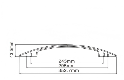  Kitchen Handle Appliance Pull Handle Black Powder-Coated Zinc Alloy Handle Refrigerator Handle SPZ-PL368-SP