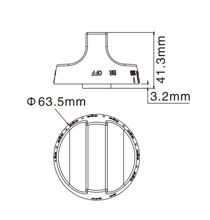 Zinc Alloy Burner Assembly Knob SPZ-KB207-CP