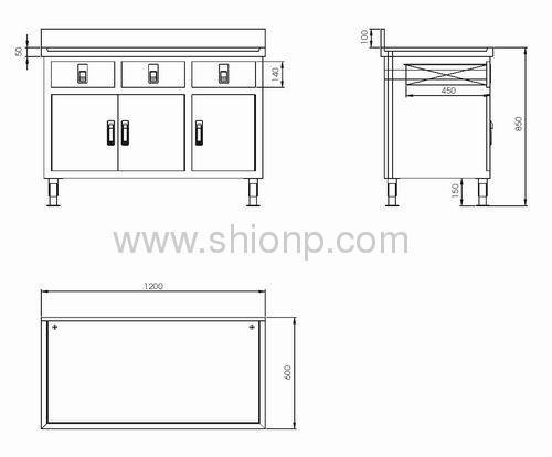 Stainless Steel Enclosed Base Commercial Work Tables