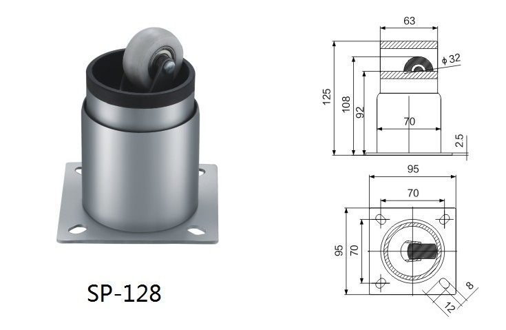 Gravity Pin with Wheels (4inches) Octagonal Shape