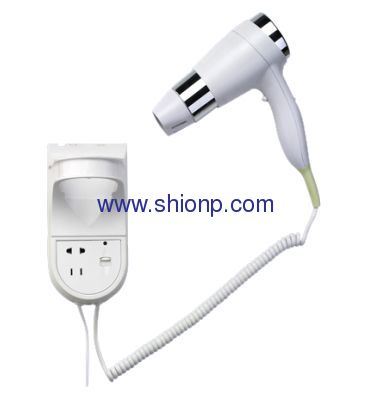 Hotel Wall Mounted Skin & Hair Dryer with Shaver Socket