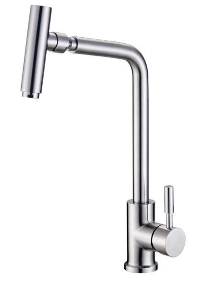 Precision 304 Stainless Steel Single Hole Faucet Kitchen Mixer Tap