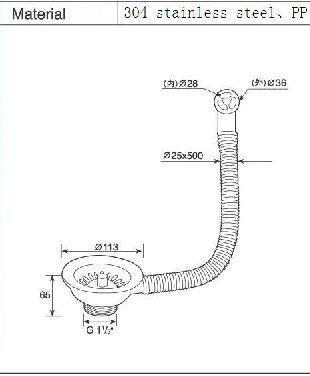 Kitchen Sink Waste Vessel Sink Drain