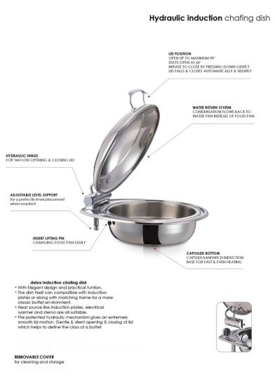 China Round Chafing Dish with Glass Lid