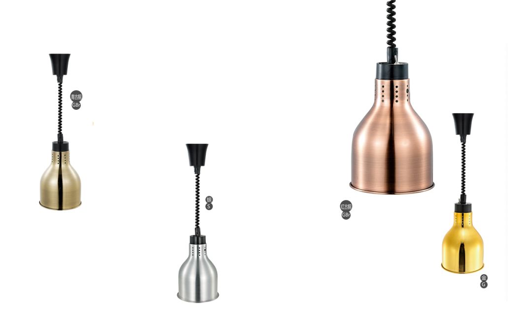 Catering Decorations Restauarnt Food Warmer Colorful Single Head Hanging Food Heat Buffet Lamp