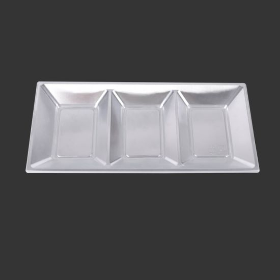 Three Lattices Aluminum Coating Disposable Plate