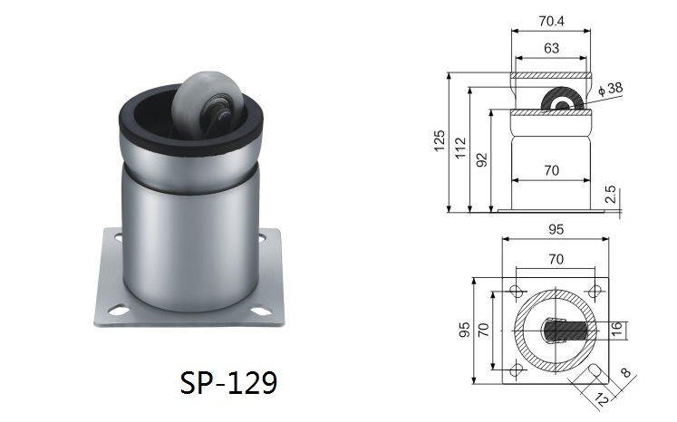 Gravity Pin with Wheels (4inches) Octagonal Shape