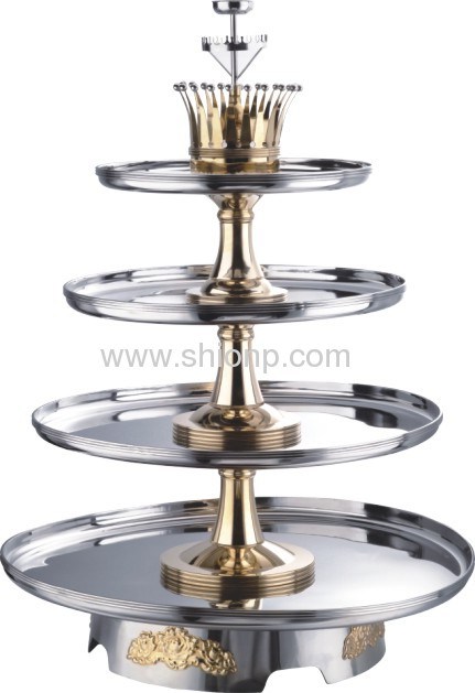 Luxury Hotel Equipment Stainless Steel Large Chocolate Fountain Stand