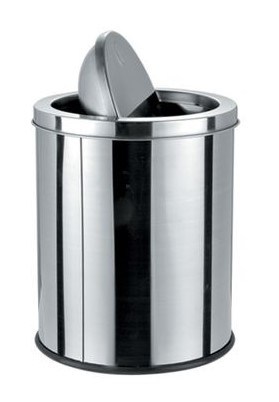 20L Flip-Lid Stainless Steel Dust Bin