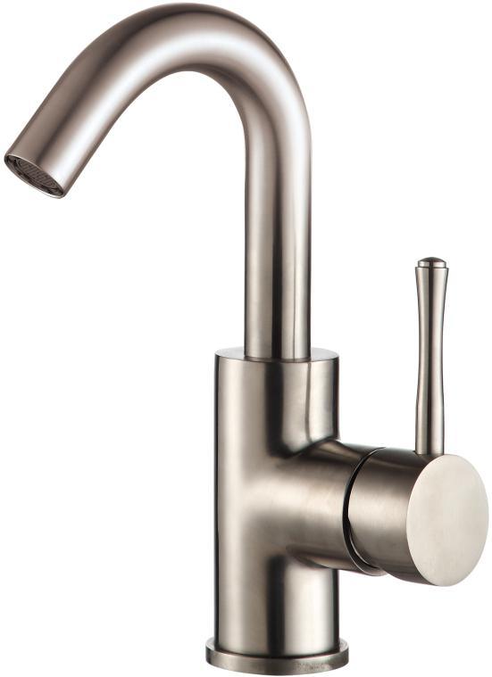 304 Stainless Steel Washbasin Faucet Brushed Bathroom Washbasin Faucet Hot and Cold Single Hole Washbasin Can Rotate