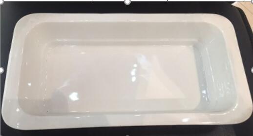 One- Third Straight Flange Porcelain Food Pan