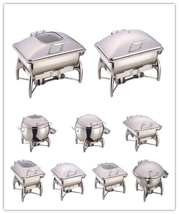 Round Hydraulic Induction Chafer with Glass Lid