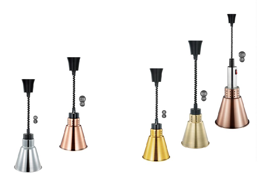 Kitchen Equipment Hanging Heating Cafeteria Buffet Food Warmer Lamp for Restaurant