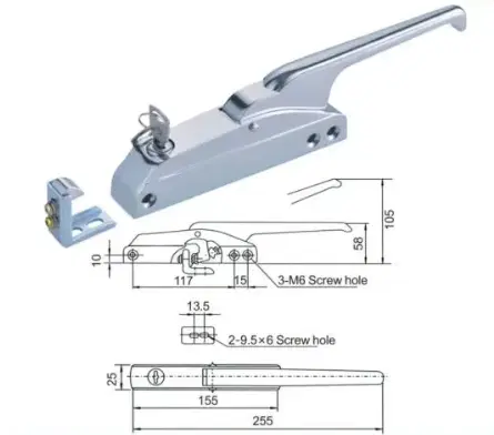commercial freezer door latch.webp