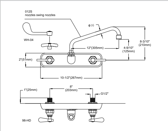 DOUBLE PANTRY FAUCET SP9811-12