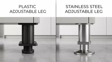 Plastic vs. Metal Adjustable Feet.webp