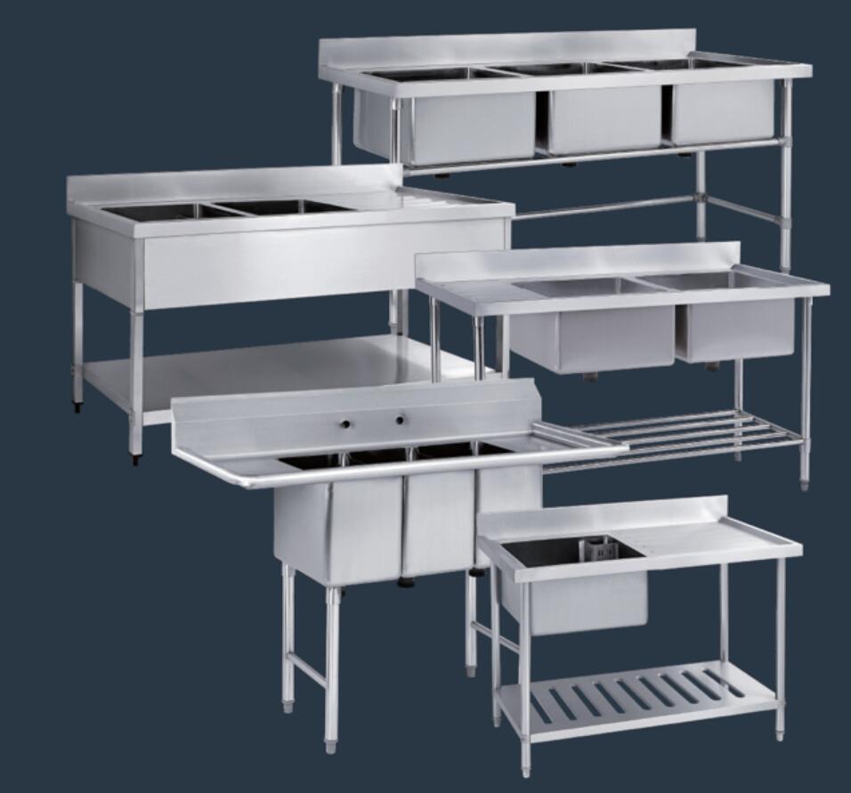 commercial work table with sink 