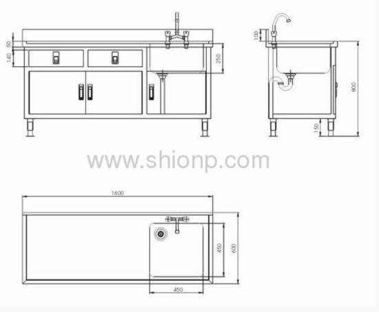 Work table with sink | work table with sink- SHIONP