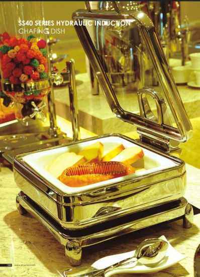 China Round Chafing Dish with Glass Lid