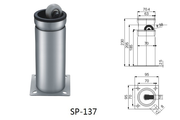 Gravity Pin with Wheels (4inches) Octagonal Shape