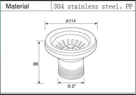 Kitchen Sink Waste Vessel Sink Drain