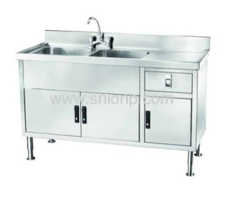Stainless Steel Dual-Basin Washing Desk