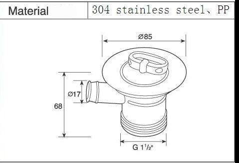 Kitchen Sink Strainer Waste Plug