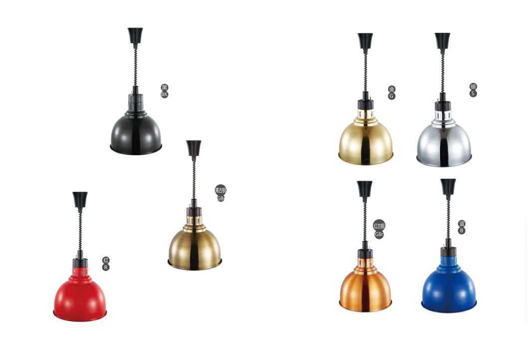 Catering Decorations Restauarnt Food Warmer Colorful Single Head Hanging Food Heat Buffet Lamp
