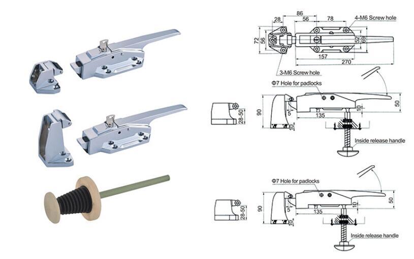 Oven Oven Door Lock Cold Storage Refrigerator Warehouse Door Lock