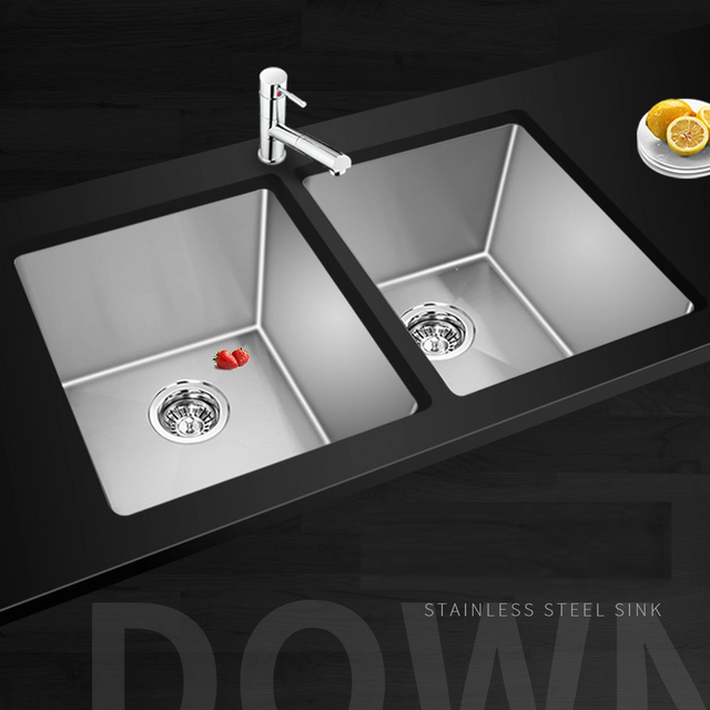 China Handmade Kitchen Double Sink