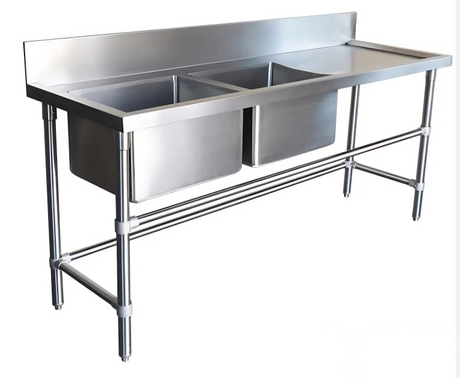 Stainless steel prep table with.png