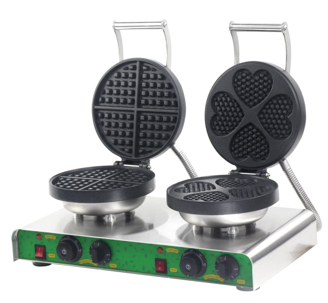 Waffle Maker and 4 Mini Heart Waffle Maker Electric Waffle Maker