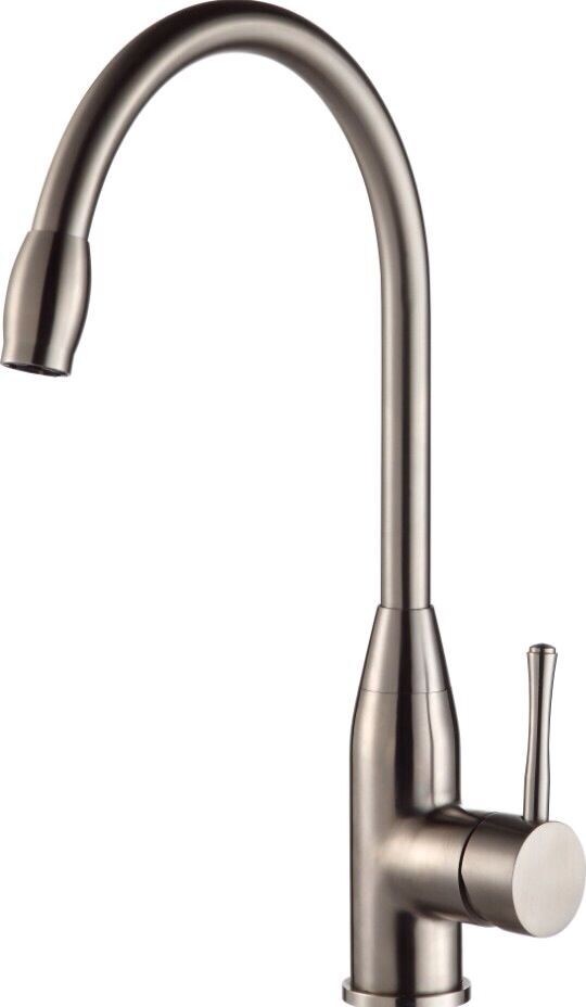 High Quality Hot Selling 304 Stainless Steel Single Handle Kitchen Mixer Faucets Taps