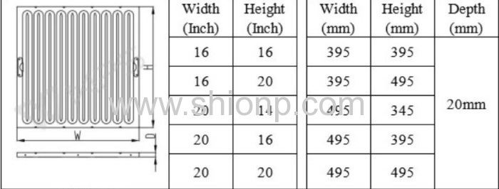 Aluminium American Style Baffle Filters