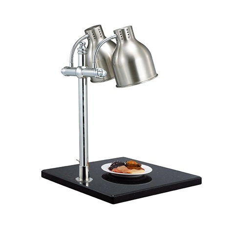Double-Headed Food Warmer with Lamp