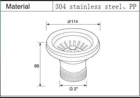 Kitchen Sink Basin Strainer Drainer Drain Waste Plug
