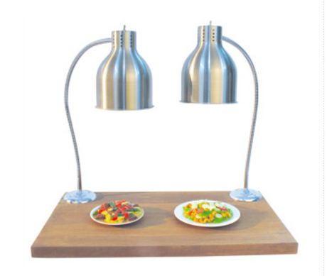 Commercial Kitchen Double Lamp Warming Station Food Display Waemer 