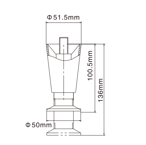 Kitchen Equipment Adjustable Table Leg With Nickel Plated Finish SPZ-TJ03-NP
