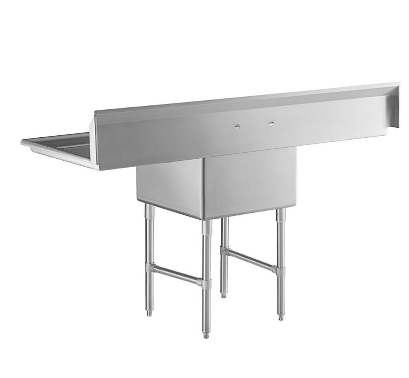 commercial stainless steel table with sink