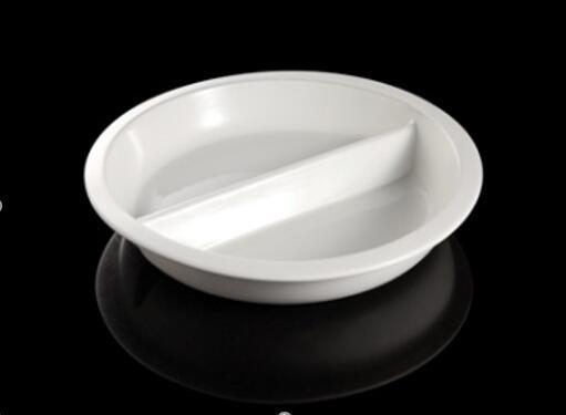 1/2high Quality Commercial Kitchen Equipment Porcelain Divided Food Pan