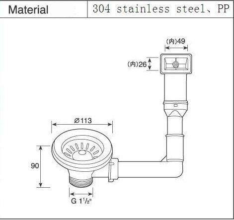 Kitchen Sink Waste Vessel Sink Drain