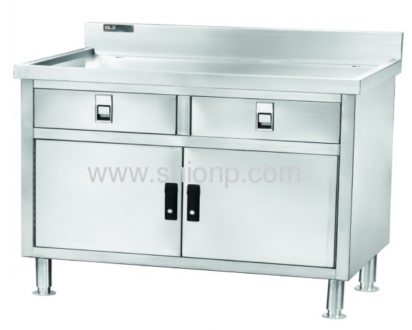 Stainless Steel Two Doors Working Desk
