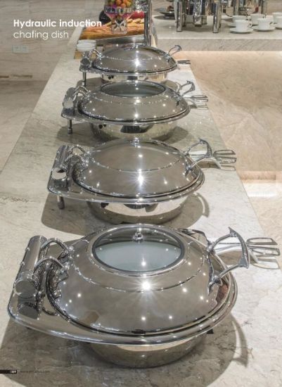 China Round Chafing Dish with Glass Lid