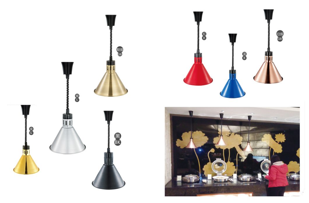 Kitchen Equipment Hanging Heating Cafeteria Buffet Food Warmer Lamp for Restaurant